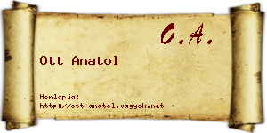 Ott Anatol névjegykártya